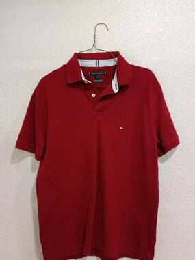 Tommy Hilfiger Red Short-Sleeve Polo Shirt